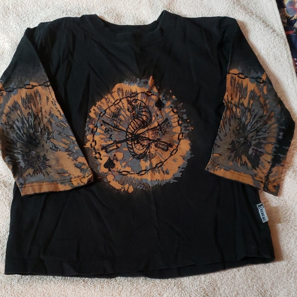 Extreme Zone Black Tee with Orange Graphic